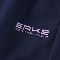 鸿星尔克童装儿童裤子女童梭织长裤25年夏季舒适运动长裤 蓝黑色 175