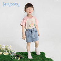JELLYBABY短袖t恤动物印花T恤夏季新款儿童男童女童童装圆领上衣童装