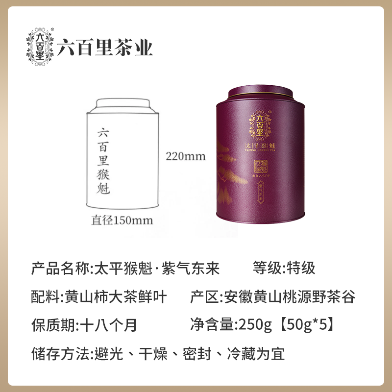 【2025新茶】六百里太平猴魁茶叶特级手工捏尖绿茶猴坑250g