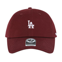 47brand美版mlb帽子棒球帽鸭舌帽遮阳防晒软顶NY/LA刺绣 47brand 酒红色(小标LA刺绣)