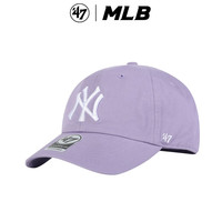 47brand美版mlb帽子棒球帽鸭舌帽遮阳防晒软顶NY/LA刺绣 47brand 紫色(大标NY刺绣)