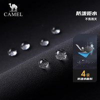 骆驼(CAMEL)户外软壳衣男加绒保暖秋冬防风夹克连帽抓绒外套 A14CA49666 幻影黑 L