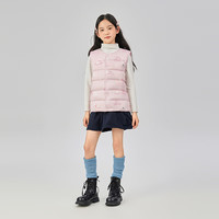 波司登秋季羽绒马甲男女儿童5A抗菌90绒子保暖上衣外套T250130060DS 雪宝乐园粉|9CM2 110 /56
