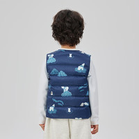 波司登秋季羽绒马甲男女儿童5A抗菌90绒子保暖上衣外套T250130060DS 雪宝乐园蓝|9CR1 110 /56