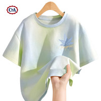 C&A女童短袖t恤2025夏季扎染洋气女孩半袖儿童上衣女 兔天使K紫粉 120