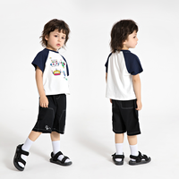 JELLYBABY【机器人印花】2024年夏季新款婴幼男童宝宝T恤短袖上衣