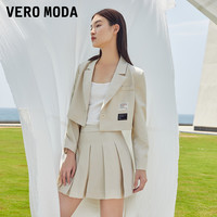 Vero Moda奥莱西装外套女夏季清仓学院风单粒扣翻领短款气质上衣