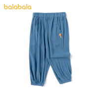 巴拉巴拉童装男童裤子宝宝儿童长裤2025夏装大童女小童防蚊休闲裤 浅花灰 婴童打底裤