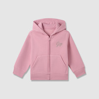 Gap女幼童秋冬logo抓绒3D耳朵连帽卫衣儿童装外套606611