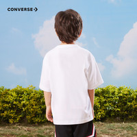 Converse 匡威童装男童凉感短袖T恤夏季儿童经典帆布鞋印花短T上衣 纯白色 160 /76 【身高152-158cm】 160/76