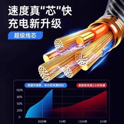 第一卫 第一卫三合一数据线车载充电线器Typec100w快充适用苹果华为安卓
