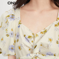 ONLY春夏法式茶歇短裙气质高腰碎花连衣裙女|123207100 H2Z 隆迪印花