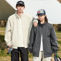 立领夹克男士春秋季宽松休闲户外露营飞行员外套美式潮流上衣男款