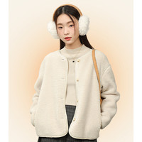 真维斯（Jeanswest）外套女秋冬季小香风时尚洋气百搭短开衫JR 咖8901 175/96A/XL