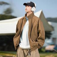 立领夹克男士春秋季宽松休闲户外露营飞行员外套美式潮流上衣男款