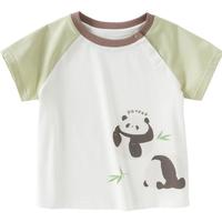 戴维贝拉女童凉感T恤男童短袖抗菌打底衫2025夏装儿童上衣