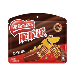 雀巢 Nestle） 脆脆鲨 休闲零食 威化饼干 巧克力味250g办公室早餐下午茶点心
