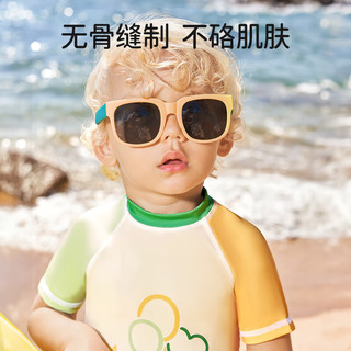 欧孕儿童泳衣男童女童泳衣裤宝宝小童婴幼儿泳装游泳套装 爱心小熊【分体+送同款泳帽】 90cm 【身高80-90cm】