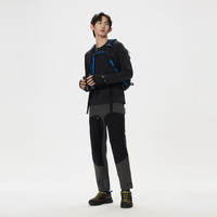 /可隆 KOLON SPORT速干T恤 男士户外徒步S-FUNCTIONAL圆领吸湿长袖内搭 LHRT5SN037-BK 黑色 4XL 190/112B