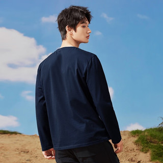 拓路者（Pioneer Camp）长袖T恤定制男纯棉春秋宽松舒适上衣男打底衫圆领加大码男装简约