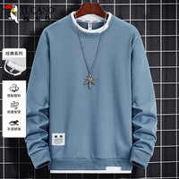 啄木鸟（TUCANO）卫衣男春秋季潮流宽松圆领休闲百搭长袖t恤上衣服男装 蓝色 4XL  4XL(175-185斤)