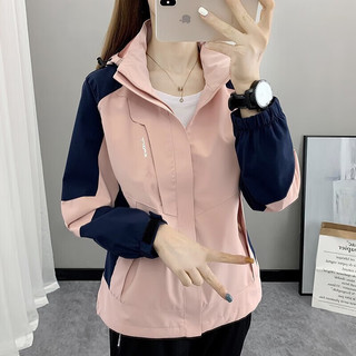 Simboo2025春季冲锋衣女单层女款骑行服防风登山服户外运动徒步外套 LSM6266 豆绿-女单外套 M