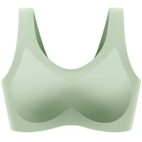 美·雅·挺女士内衣乳胶无痕美背文胸收副乳小胸聚拢背心无钢圈少女运动胸罩 【两件装更划算】奶肤+蜜粉 L【75A-75C 100-120斤】
