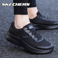 斯凯奇（Skechers）轻奇跑步鞋男女子舒适运动鞋旅游户外减震休闲鞋 黑色 894220-BBK 全 39
