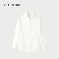 【含桑蚕丝】HLA/海澜之家V领长袖宽松白衬衫秋新休闲职业衬衣女 170/92A