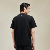 杰克·琼斯（JACK&JONES）夏季新款男装撞色斜纹半袖上衣直筒版圆领短袖T恤