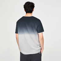HLA海澜之家纯棉短袖上衣男女透气渐变T恤HNTBJ2Y295A 2XL 185/100A 推荐165~180斤