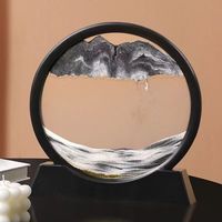 米良品创意山水流沙画沙漏摆件桌面客厅解压动态艺术装饰品  1个装