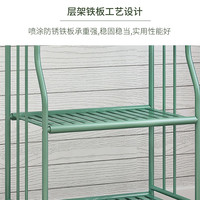 小媳妇厨房落地层架 铁艺储物架 浴室卫生间角架卧室客厅搁物架阳台多 z664黑纱纹-四层