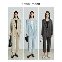 【宋茜同款】丽丽 LILY女装气质高级通勤设计感简约职业西装外套 501灰色-西装 M