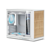 闪鳞G600机箱便携式实木MATX侧透TYPEC副屏360水冷主机箱 闪鳞G600副屏版实木