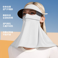 GOLOVEJOY夏季防晒面罩男女士户外遮阳全脸透气护额颈黑胶多功能帽子围巾 【面罩款】暗夜黑 均码