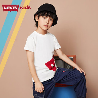 Levi's李维斯儿童夏季男童t恤短袖童装运动上衣半袖LOGO亲子款上衣   【建议身高110-116cm】