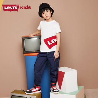 Levi's李维斯儿童夏季男童t恤短袖童装运动上衣半袖LOGO亲子款上衣   【建议身高110-116cm】