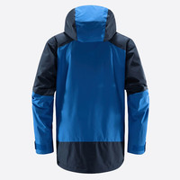 HAGLOFS Lumi 男士防风防水冲锋衣中长款户外抗撕裂连帽外套礼物 蓝色 Storm blue/tarn blue S
