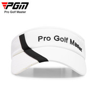 PGM高尔夫帽子男士球帽夏季透气防晒装备遮阳帽无顶有顶帽 MZ052-白黑 均码