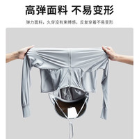 Simboo防晒衣女户外UPF50+轻薄防紫外线透气冰丝皮肤衣旅行防晒服男 KY5999A浅银灰-男 4XL