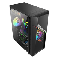 积至（EVESKY） 凌至 电脑机箱台式电竞游戏水冷ATX大板背线机箱静音机箱USB3.0 凌至-黑色豪华版+4个冰川炫彩风扇