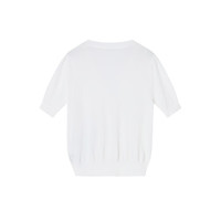 BASIC HOUSE/百家好针织开衫短袖T恤女2024别致绝美小上衣夏 黑色 L