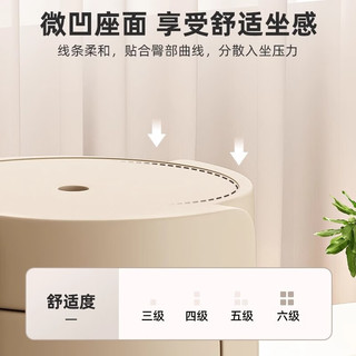 耐赛尔塑料凳子家用餐桌餐厅椅子餐椅奶油风加厚可叠放板凳化妆凳子 6把装（咖啡色x3+白色x3）