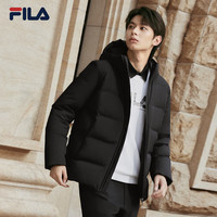 FILA 斐乐官方男士羽绒服鸭绒2025春基础休闲舒适保暖连帽上衣