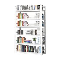 唐辑书架书柜 学生家用落地置物架铁艺图书架子色六层