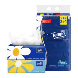 Tempo 得宝 Mini系列加厚抽纸 4层80抽4包/提（195*133mm）