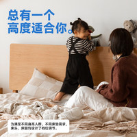 小半家具北欧实木1.5米小户型樱桃木主卧简约日式1.8实木双人床 【齐边床】樱桃木-升级条形铺板 1500mm*2000mm