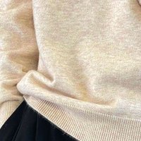 子牧棉麻2024秋装 女新中式中国风复古百搭宽松上衣打底针织衫5641 芥末黄 均码(95-140斤)