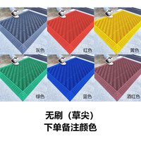 奢帝室外地垫进门垫酒店大门口入户外拼接防滑脚垫台阶塑料防水防晒 灰色无刷(草尖)